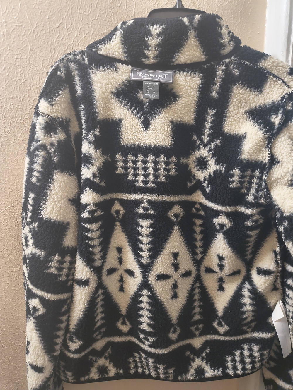 Ariat Black & Cream Aztec Sherpa Pullover